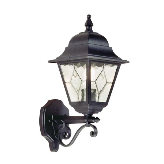 Norfolk 1 Light Up Wall Lantern - Black