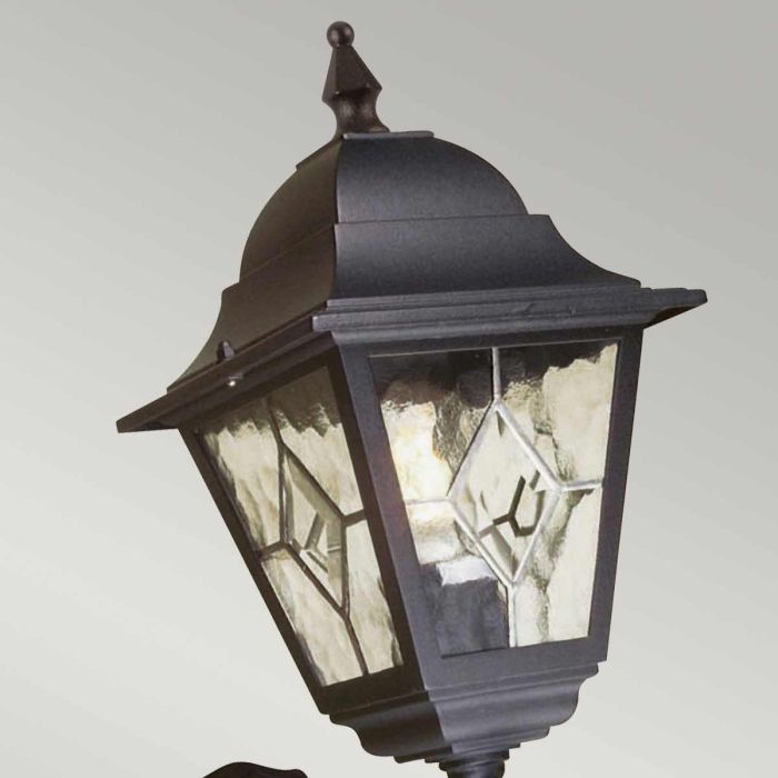Norfolk 1 Light Up Wall Lantern with PIR - Black