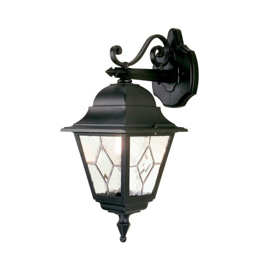 Norfolk 1 Light Down Wall Lantern - Black