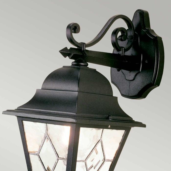 Norfolk 1 Light Down Wall Lantern - Black