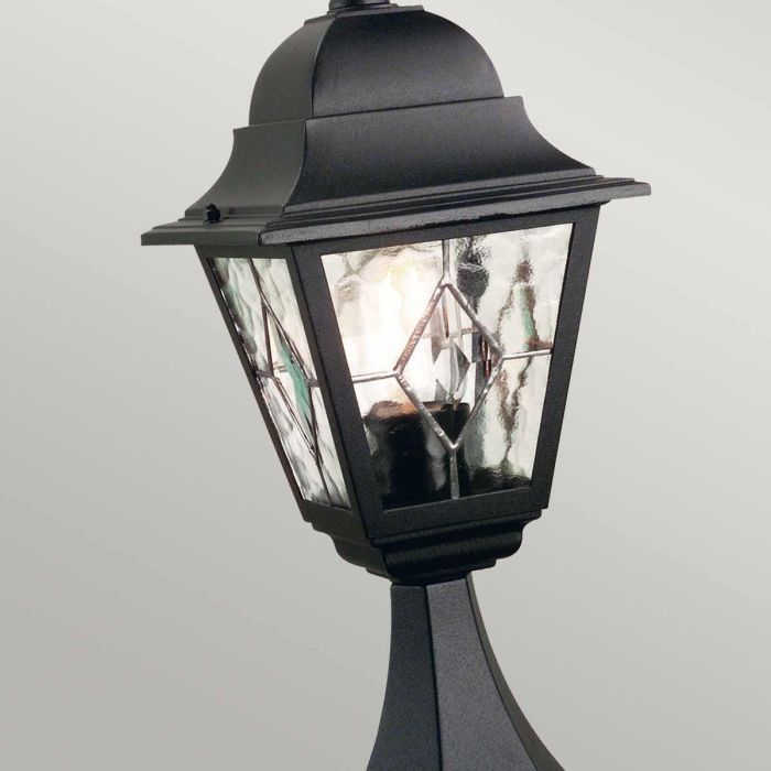 Norfolk 1 Light Pedestal Lantern - Black