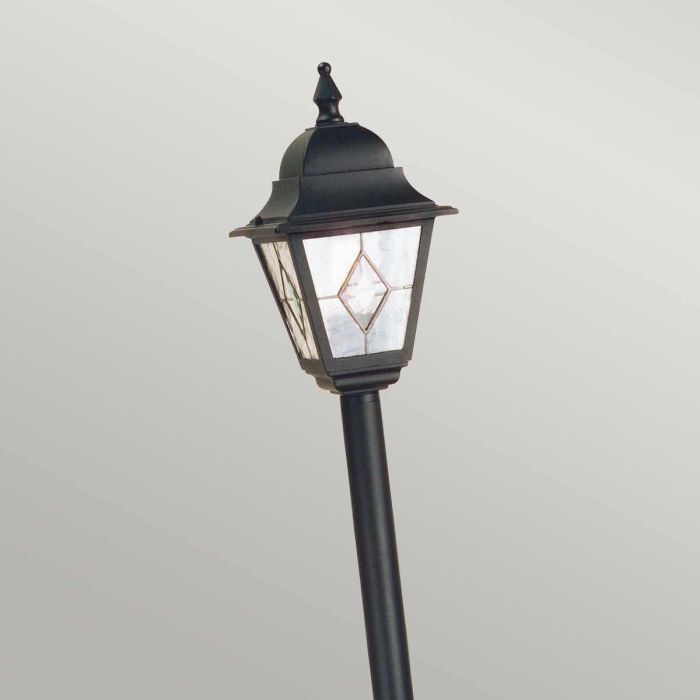 Norfolk 1 Light Pillar Lantern - Black