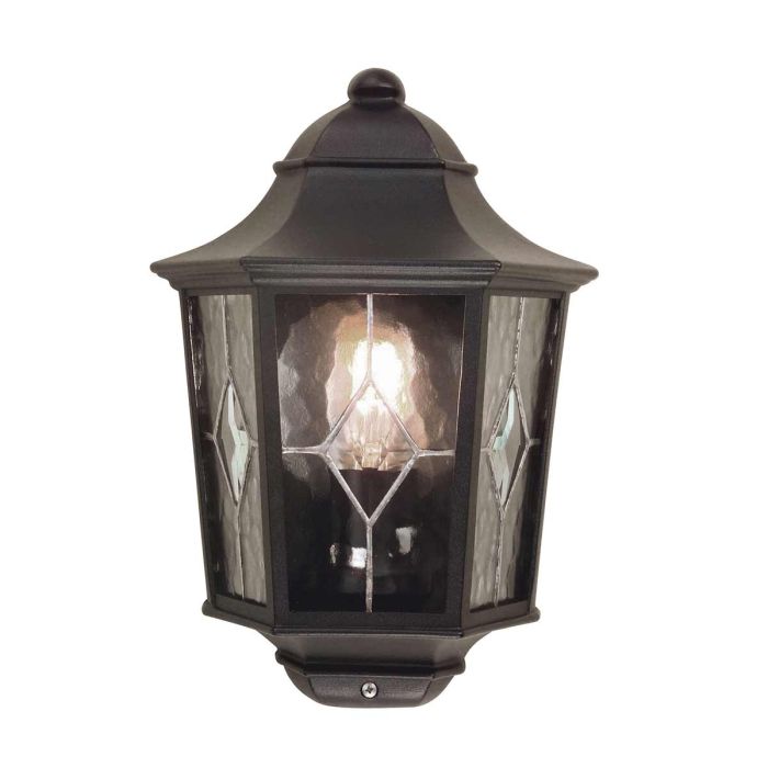 Norfolk 1 Light Half Lantern - Black