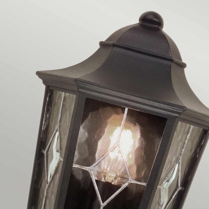 Norfolk 1 Light Half Lantern - Black