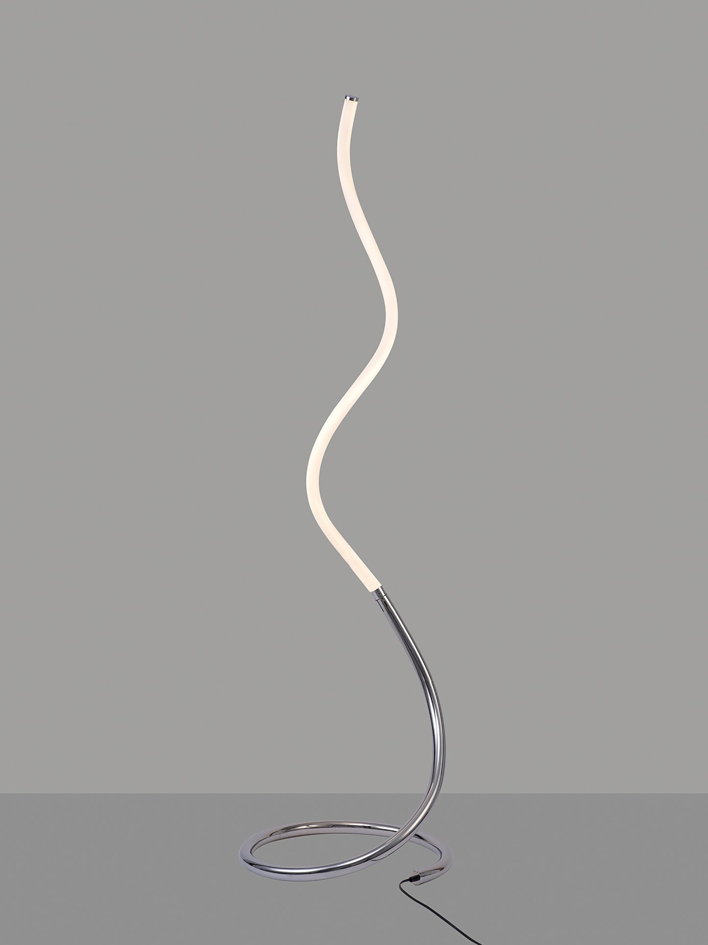 Nur II Floor Lamp 20W LED 3000K, 1500lm, Dimmable, Polished Chrome/Frosted Acrylic, 3yrs Warranty by Mantra