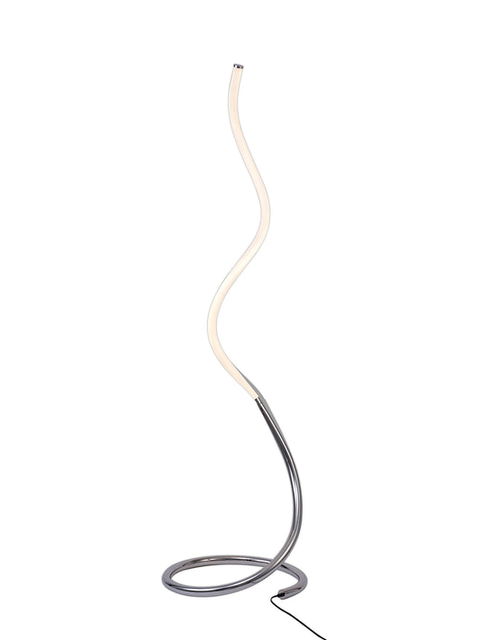 Nur II Floor Lamp 20W LED 3000K, 1500lm, Dimmable, Polished Chrome/Frosted Acrylic, 3yrs Warranty by Mantra