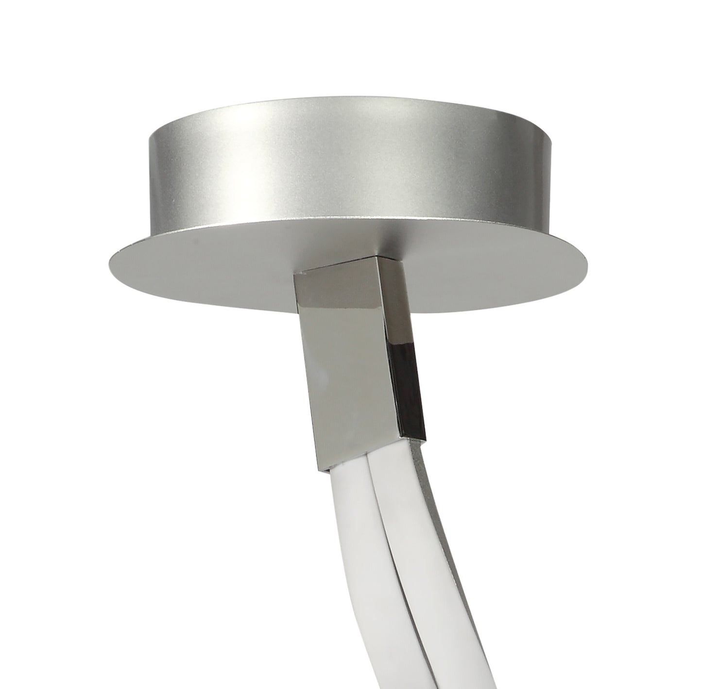 Nur Semi Flush 50W LED 3000K, 4000lm, Silver/Frosted Acrylic/Polished Chrome, 3yrs Warranty by Mantra