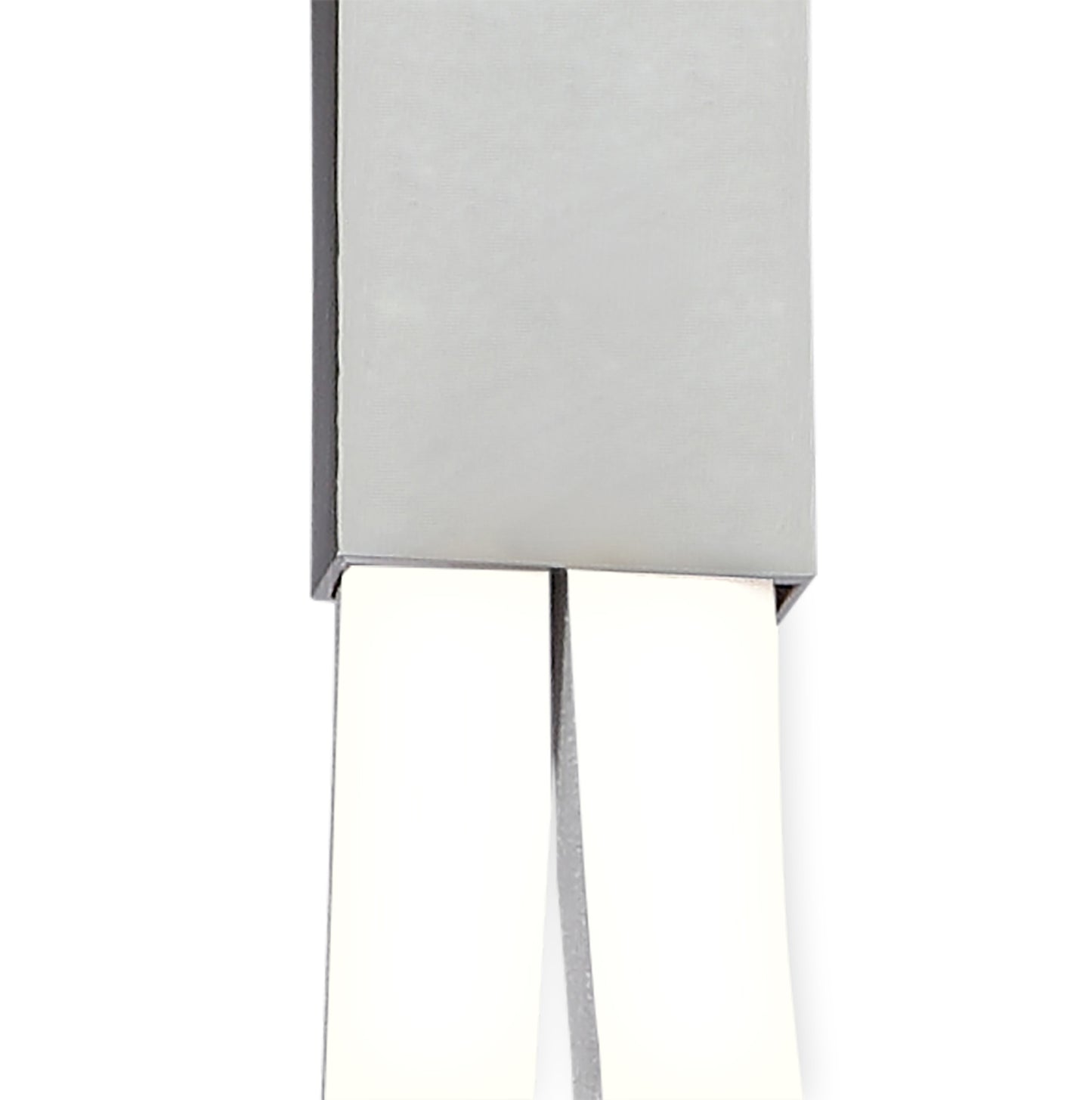 Nur Rectangular Semi Flush 40W LED 3000K, 3200lm, Dimmable Silver/Frosted Acrylic/Polished Chrome, 3yrs Warranty by Mantra