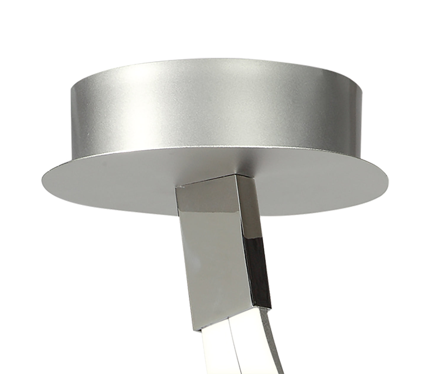 Nur Semi Flush 50W LED 3000K, 4000lm, Dimmable Silver/Frosted Acrylic/Polished Chrome, 3yrs Warranty by Mantra