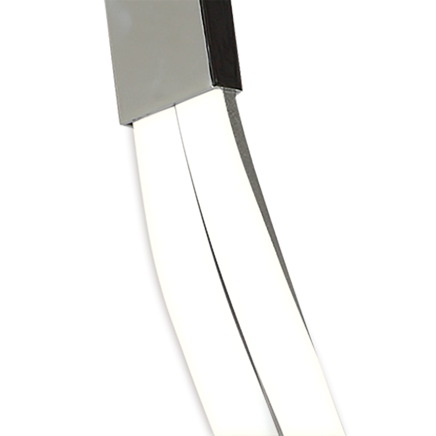 Nur Semi Flush 50W LED 3000K, 4000lm, Dimmable Silver/Frosted Acrylic/Polished Chrome, 3yrs Warranty by Mantra