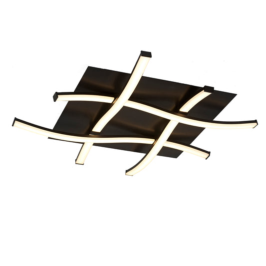 Nur Brown Oxide Square Ceiling 34W LED 2800K, 2600lm, Dimmable Frosted Acrylic/Brown Oxide, 3yrs Warranty by Mantra