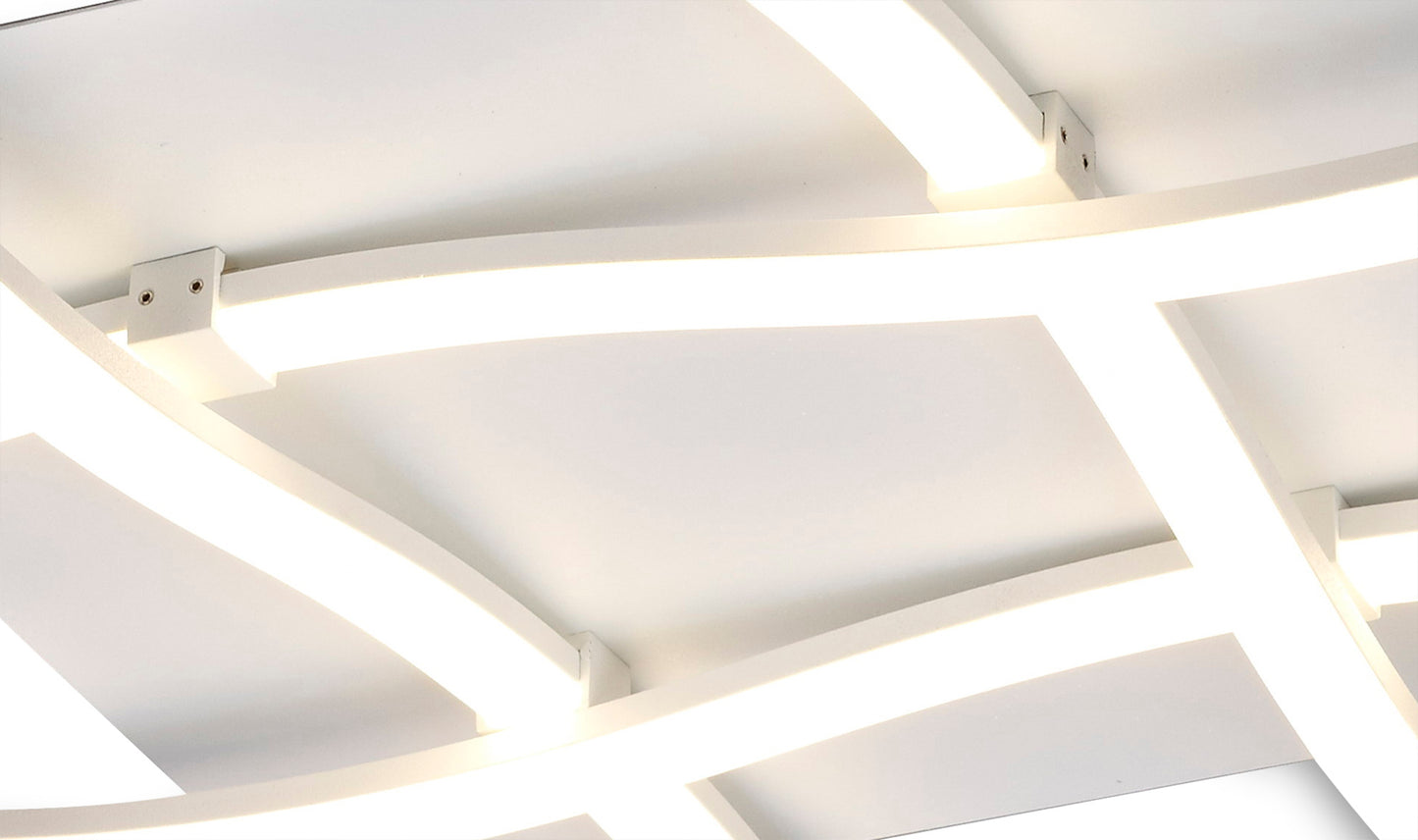 Nur Blanco Ceiling 34W LED 3000K, 2600lm, Dimmable White/Frosted Acrylic, 3yrs Warranty by Mantra