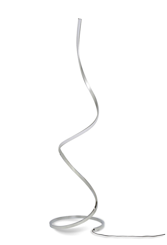 Nur XL Floor Lamp 20W LED 3000K, 1800lm, Dimmable Silver/Frosted Acrylic/Polished Chrome, 3yrs Warranty by Mantra