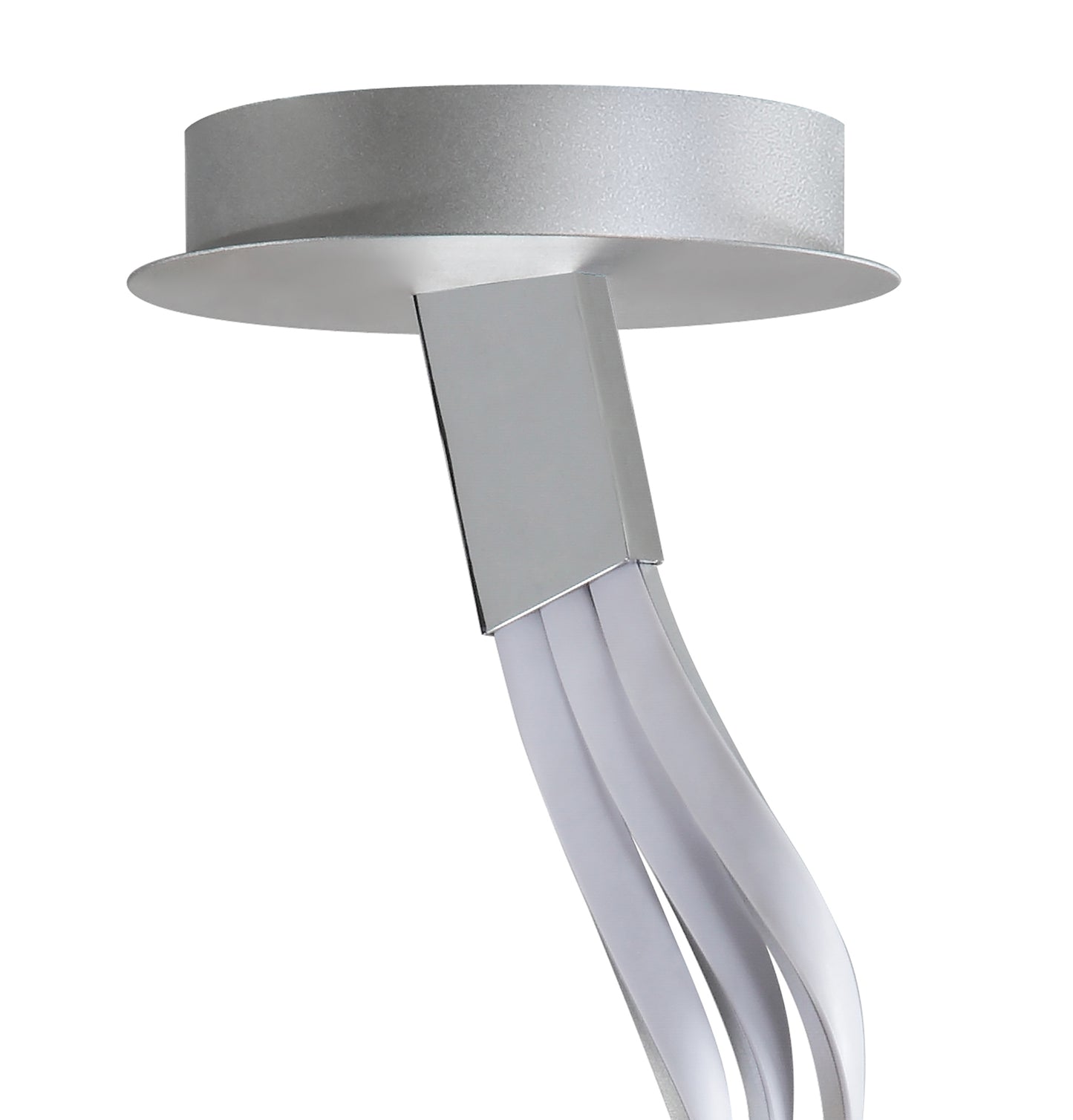 Nur XL Semi Flush 80W LED 3000K, 6200lm, Dimmable Silver/Frosted Acrylic/Polished Chrome, 3yrs Warranty by Mantra