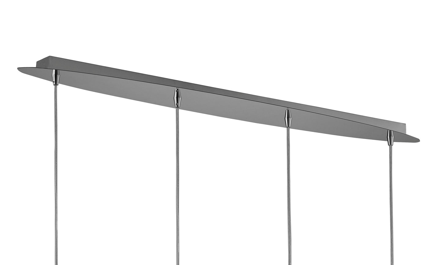 O2 Linear Pendant 4 Light G9 Line, Polished Chrome by Mantra