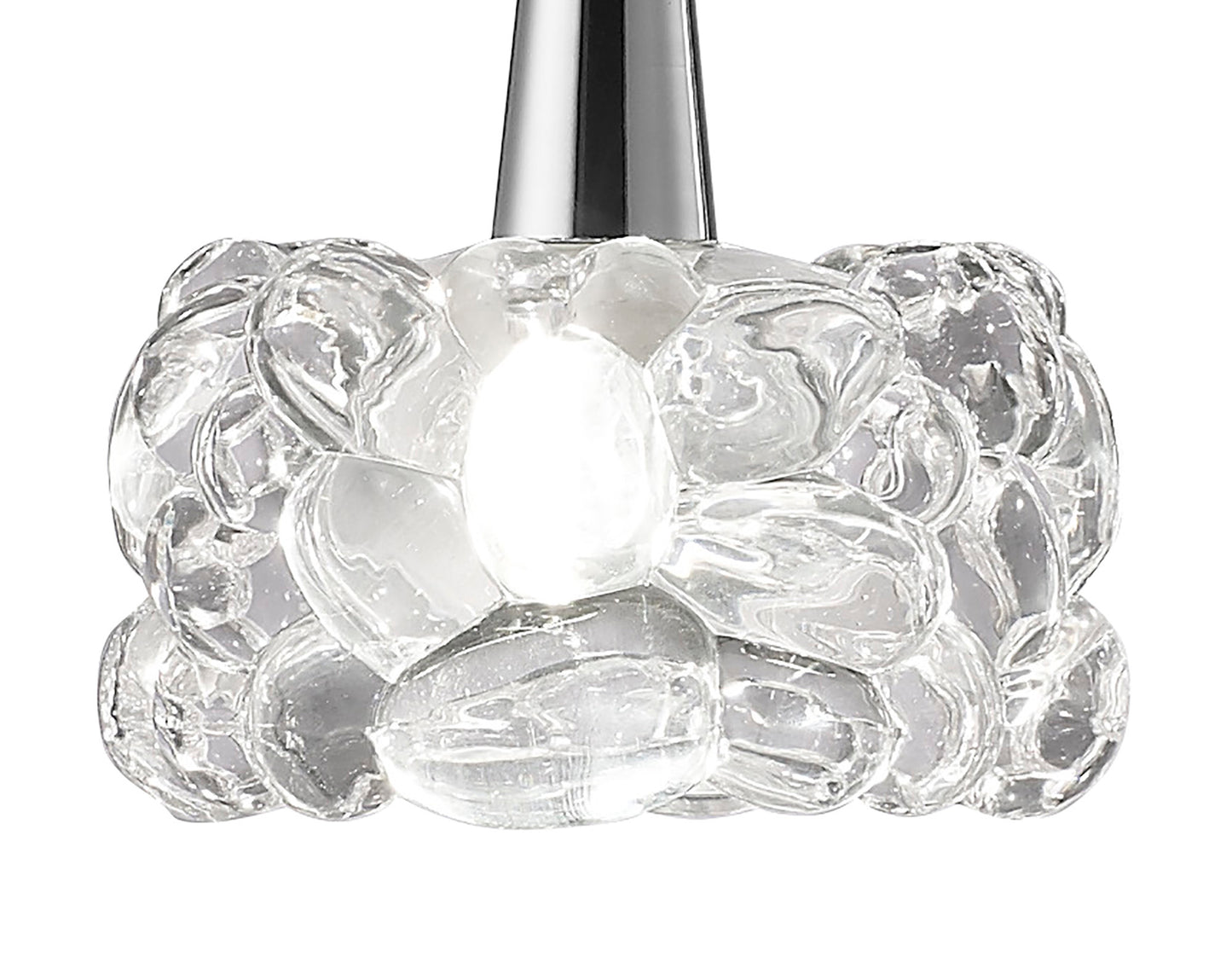 O2 Linear Pendant 4 Light G9 Line, Polished Chrome by Mantra