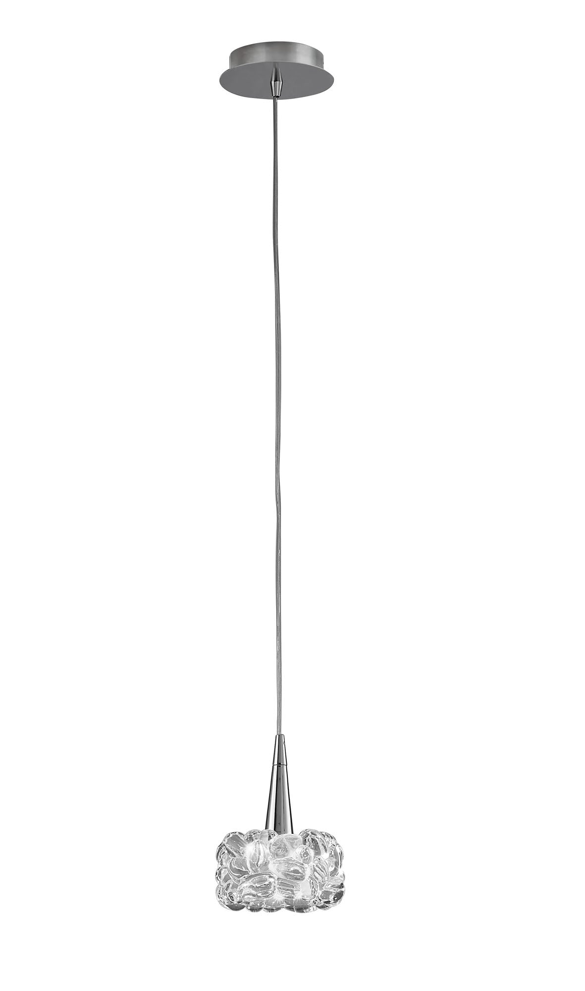 O2 Pendant 1 Light G9 Small, Polished Chrome by Mantra