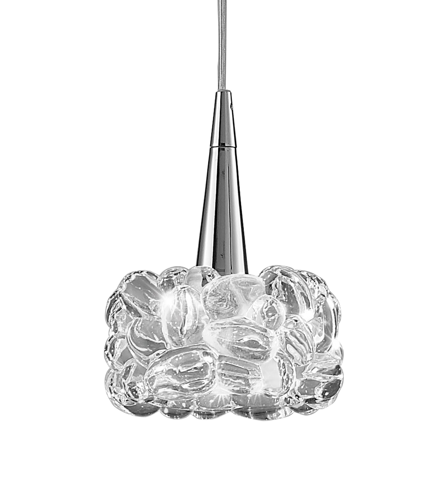 O2 Pendant 1 Light G9 Small, Polished Chrome by Mantra