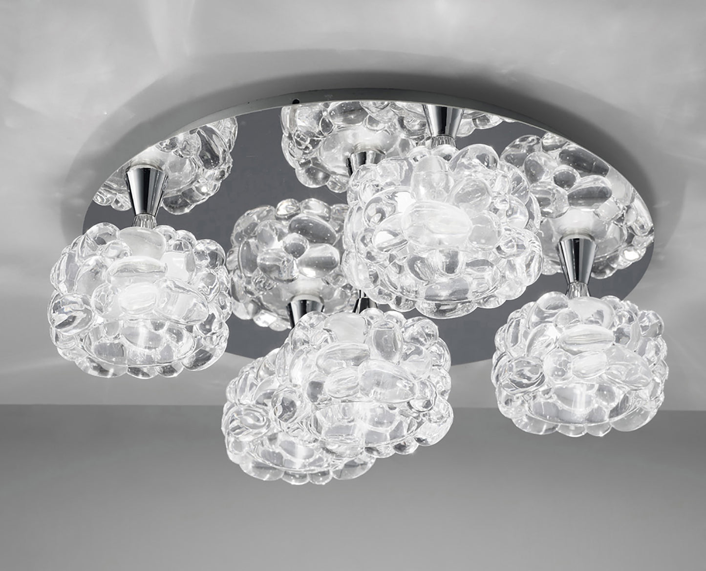 O2 Flush Ceiling 5 Light G9, Polished Chrome by Mantra