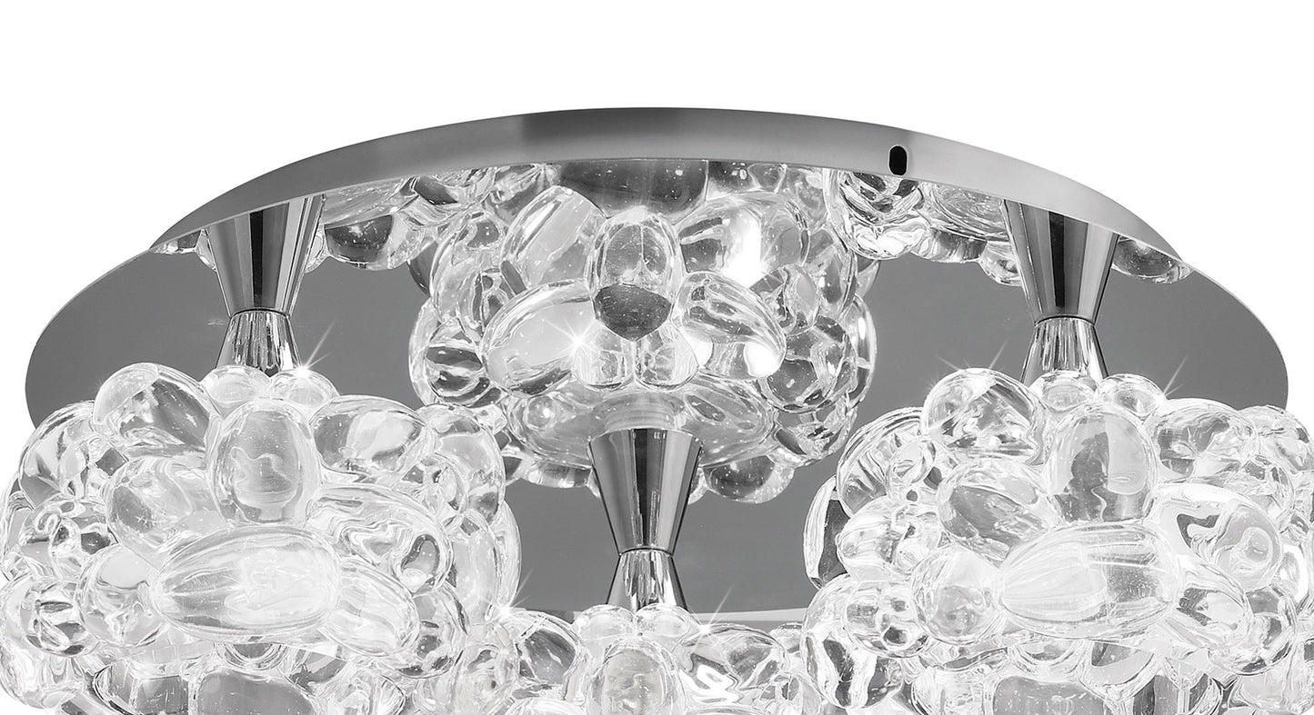 O2 Flush Ceiling 3 Light G9 Small, Polished Chrome by Mantra