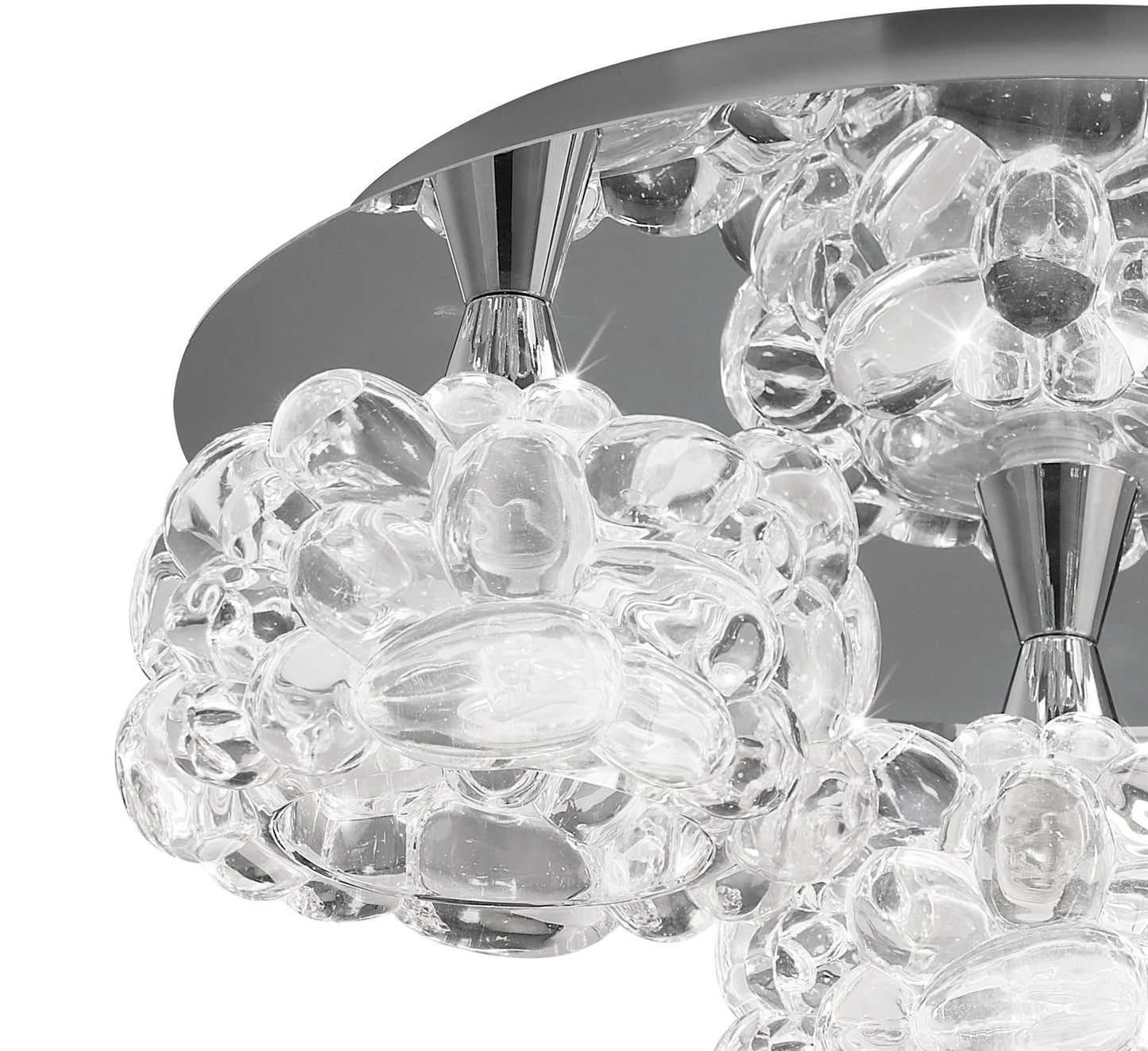 O2 Flush Ceiling 3 Light G9 Small, Polished Chrome by Mantra