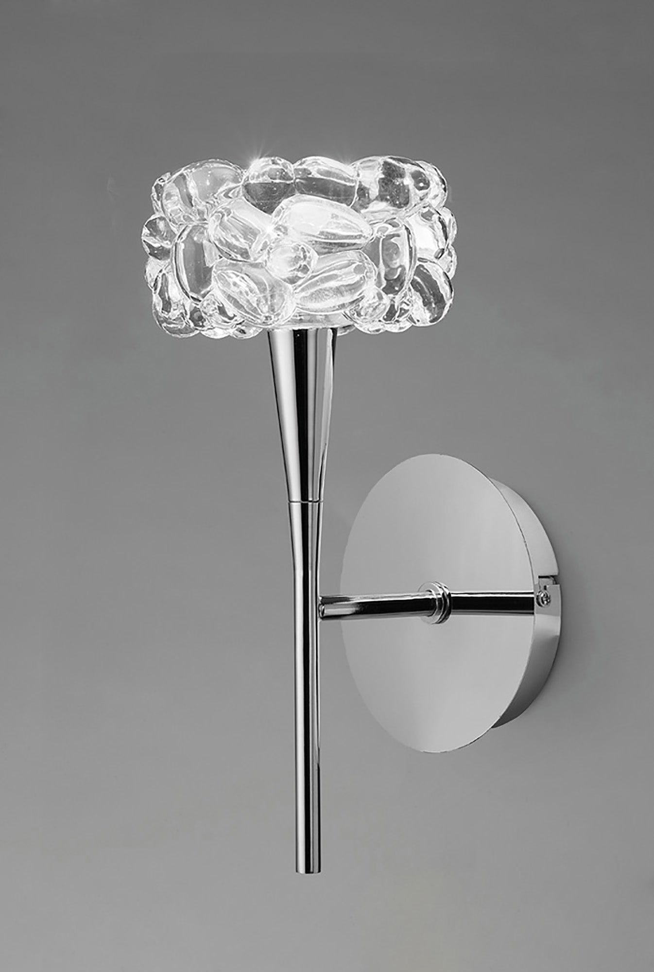 O2 Wall Lamp Switched 1 Light G9, Polished Chrome by Mantra