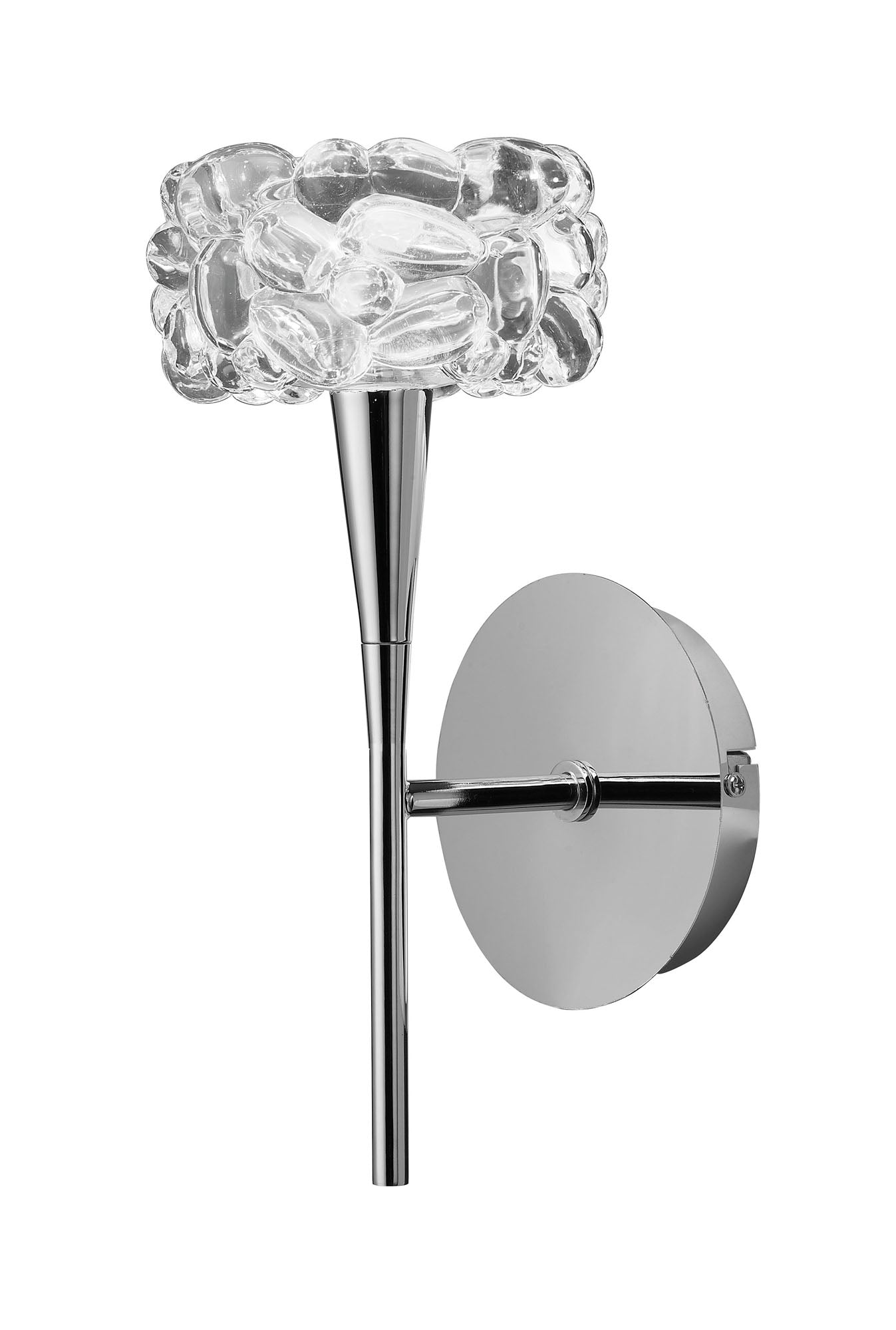 O2 Wall Lamp Switched 1 Light G9, Polished Chrome by Mantra