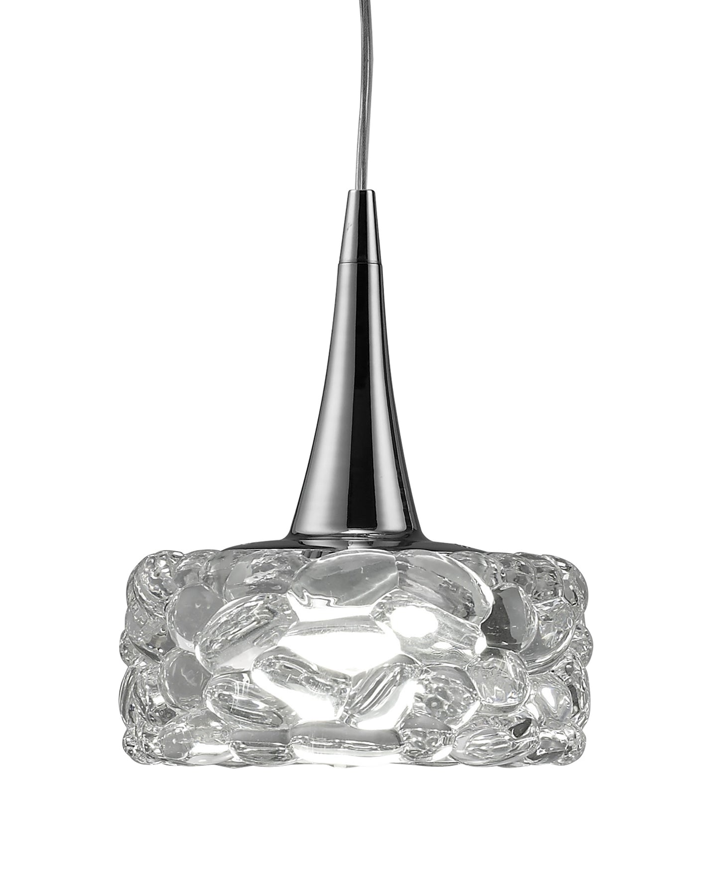 O2 Linear Pendant 3 Light E27 Line Large, Polished Chrome by Mantra