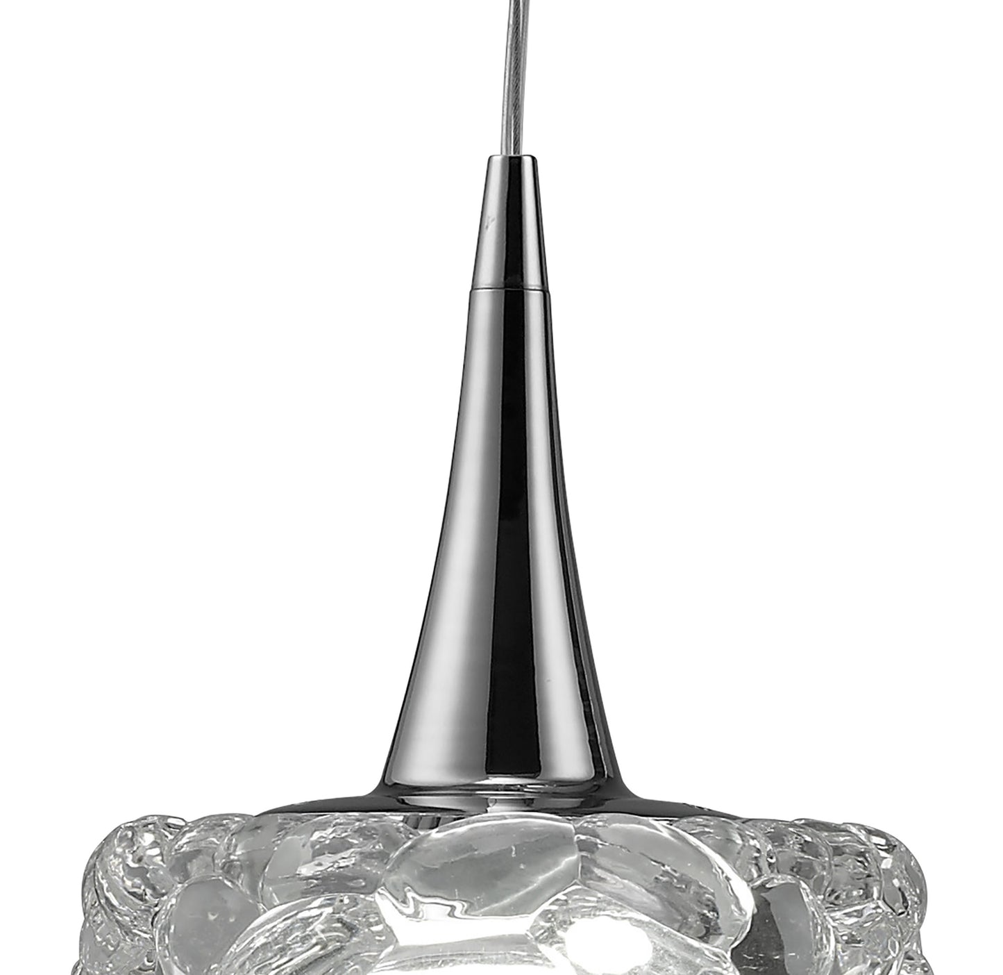 O2 Linear Pendant 3 Light E27 Line Large, Polished Chrome by Mantra