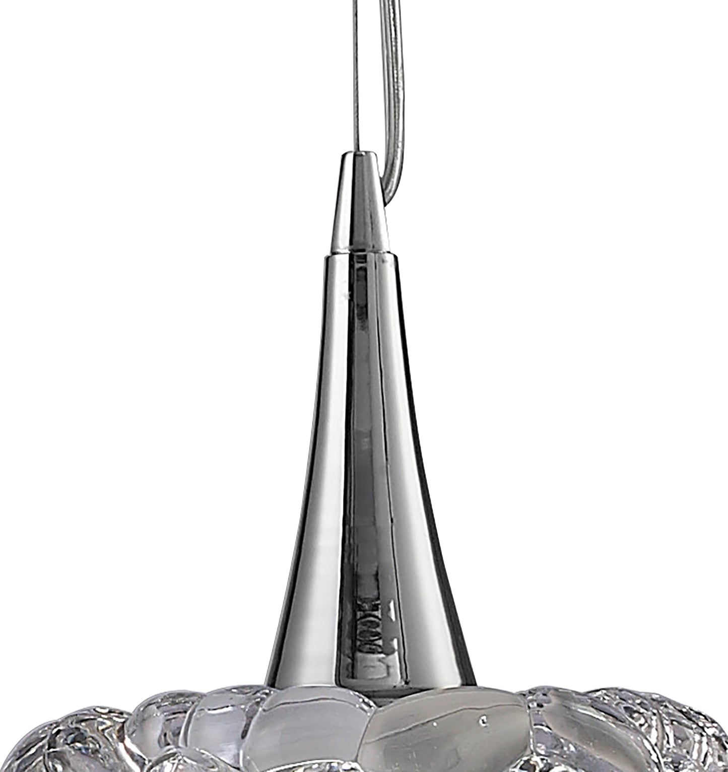 O2 Pendant 1 Light E27 Large, Polished Chrome by Mantra