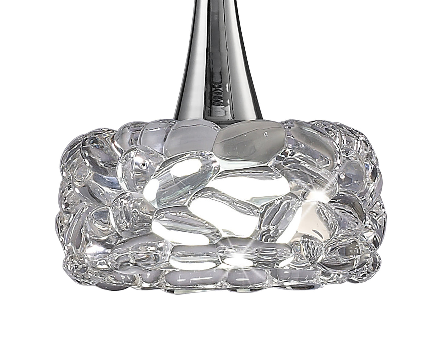 O2 Pendant 1 Light E27 Large, Polished Chrome by Mantra