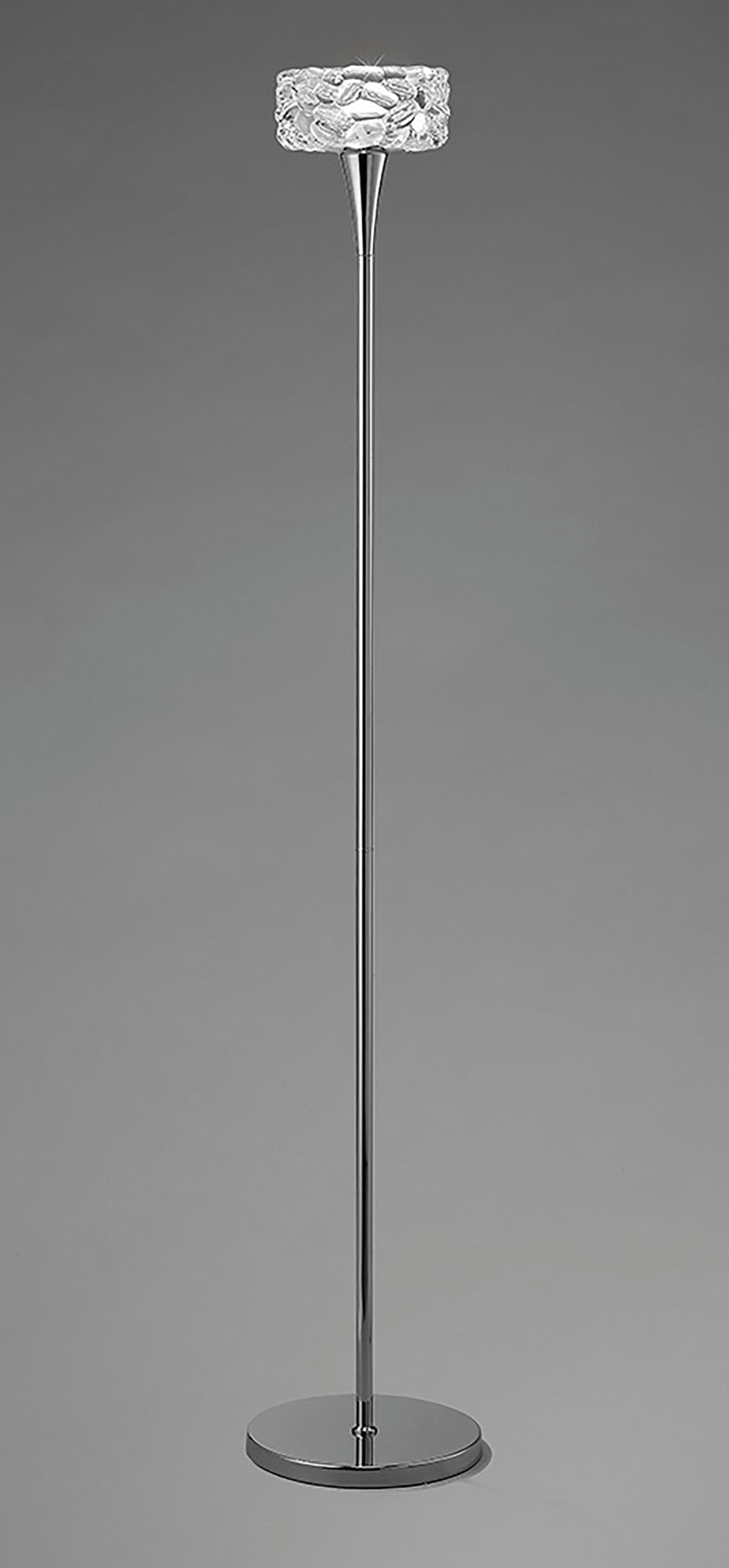 O2 Floor Lamp 1 Light E27, Polished Chrome by Mantra