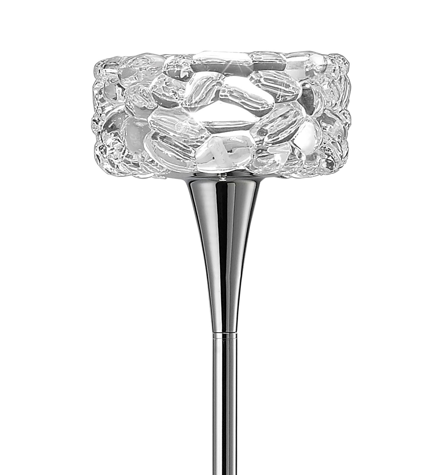 O2 Floor Lamp 1 Light E27, Polished Chrome by Mantra