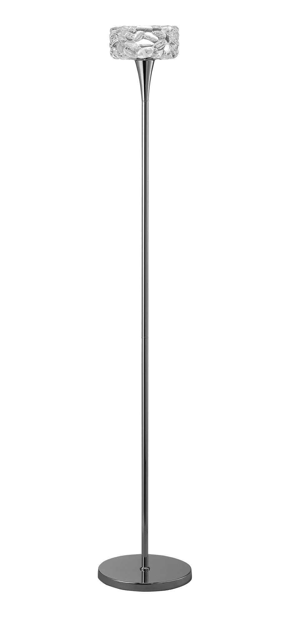 O2 Floor Lamp 1 Light E27, Polished Chrome by Mantra