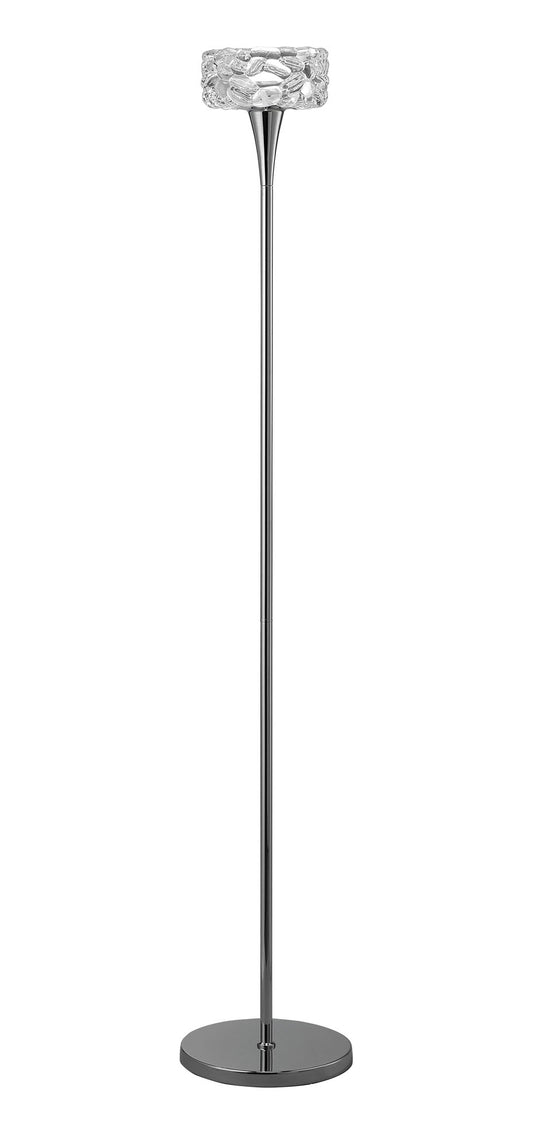 O2 Floor Lamp 1 Light E27, Polished Chrome by Mantra