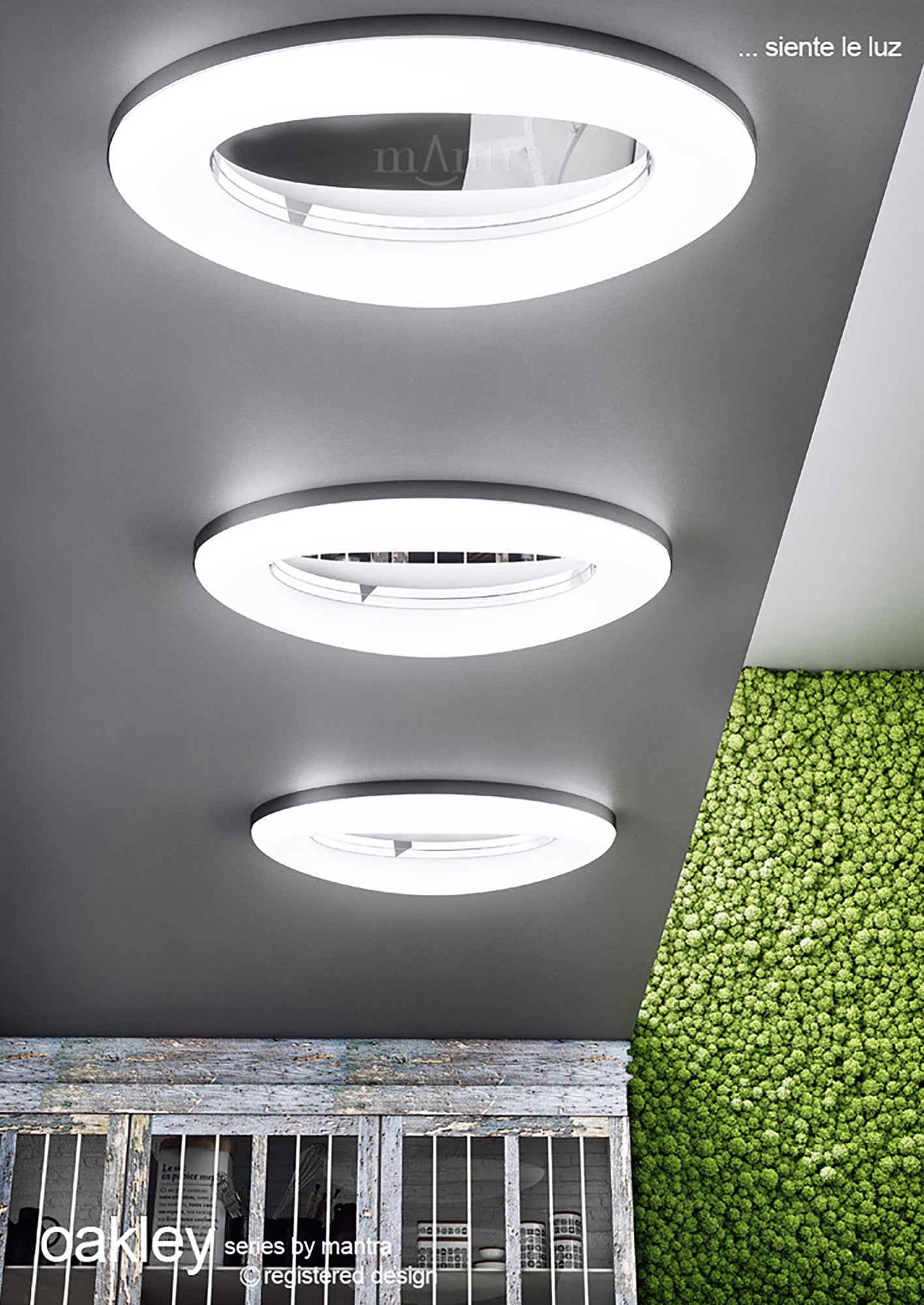 Oakley Oval Flush Ceiling 40W LED 3000K, 3200lm, Polished Chrome / Frosted Acrylic, 3yrs Warranty by Mantra