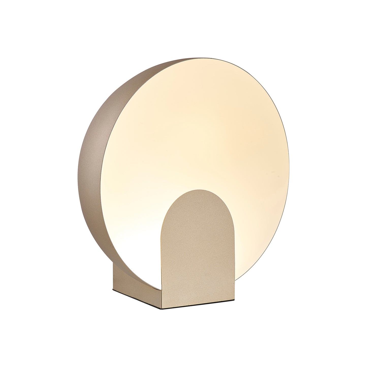 Oculo 30cm Table Lamp, 12W LED, 3000K, 1080lm, Satin Gold, 3yrs Warranty by Mantra