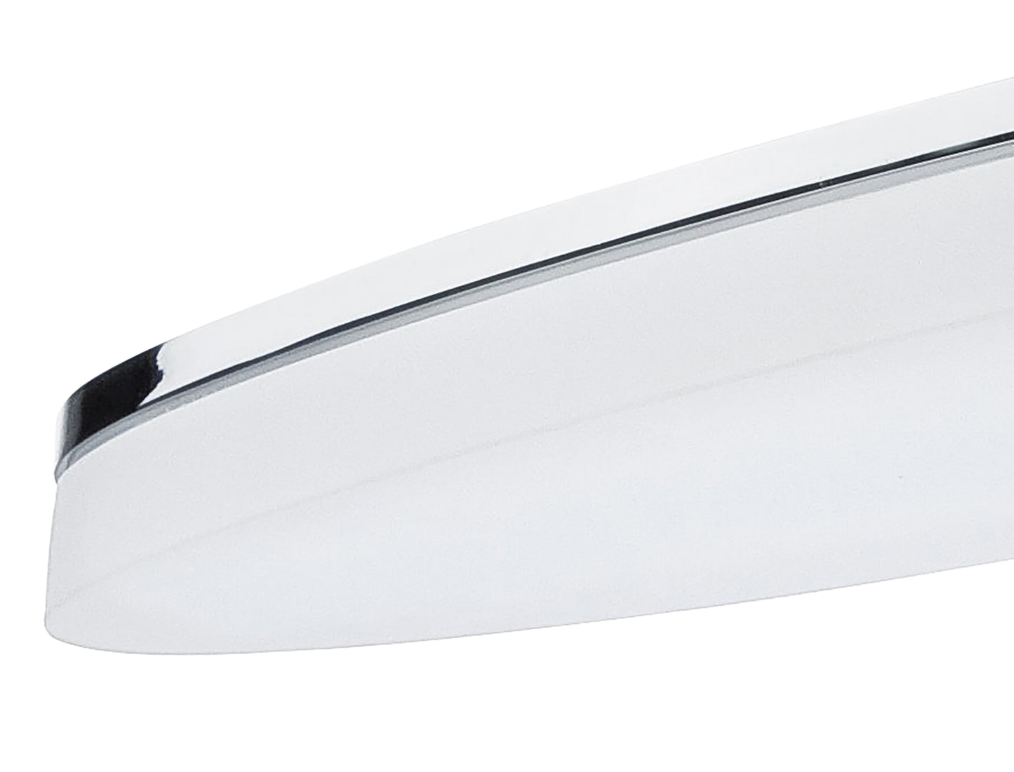 Ola Wall Lamp 6W LED Oval 3000K IP44, 450lm, Polished Chrome/Frosted Acrylic, 3yrs Warranty by Mantra