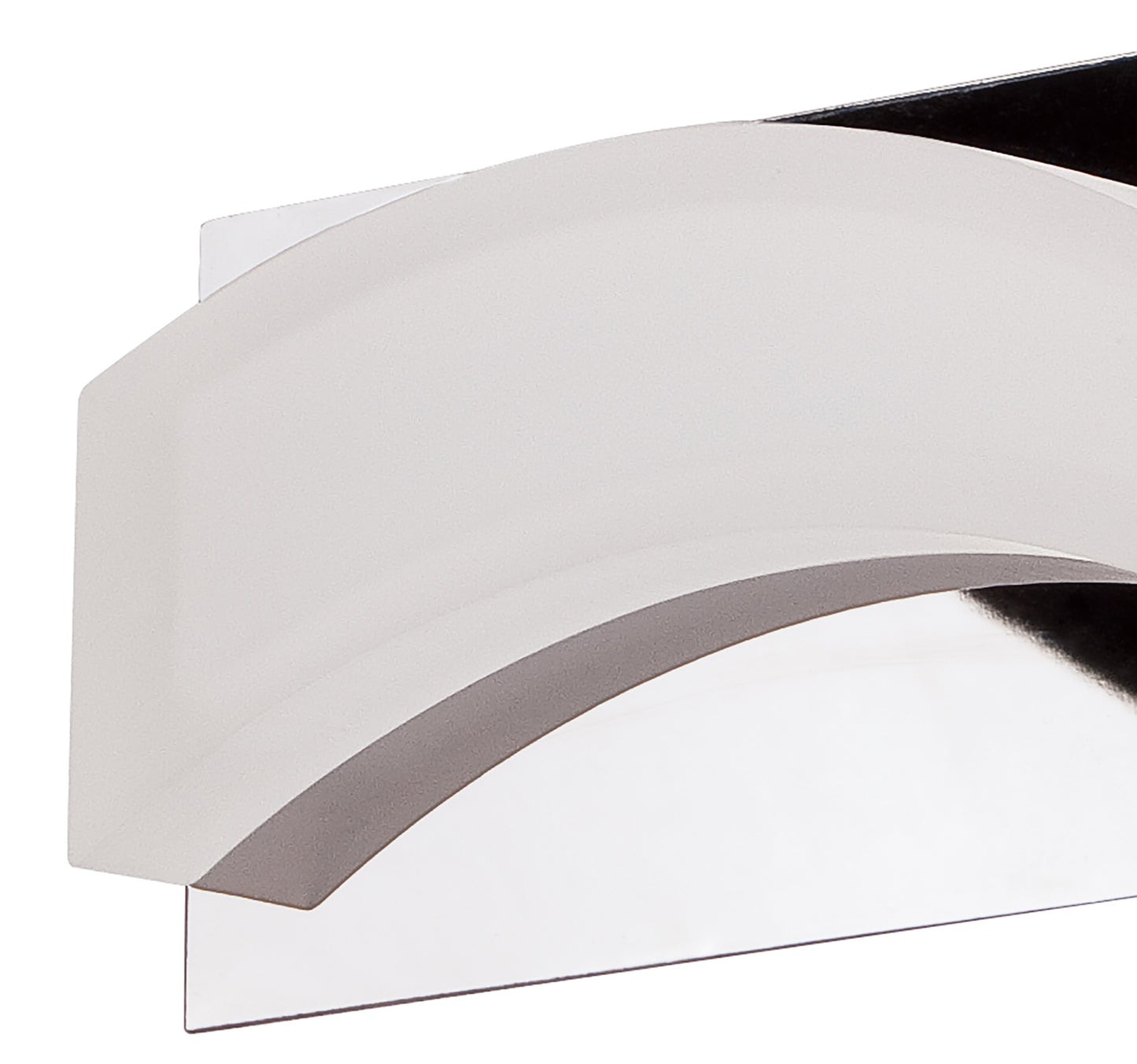 Ola Wall Lamp 5W LED Small Wave 3000K IP44, 450lm, Polished Chrome/Frosted Acrylic, 3yrs Warranty by Mantra