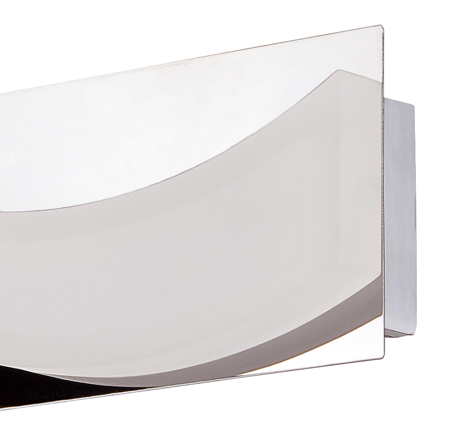 Ola Wall Lamp 5W LED Small Wave 3000K IP44, 450lm, Polished Chrome/Frosted Acrylic, 3yrs Warranty by Mantra