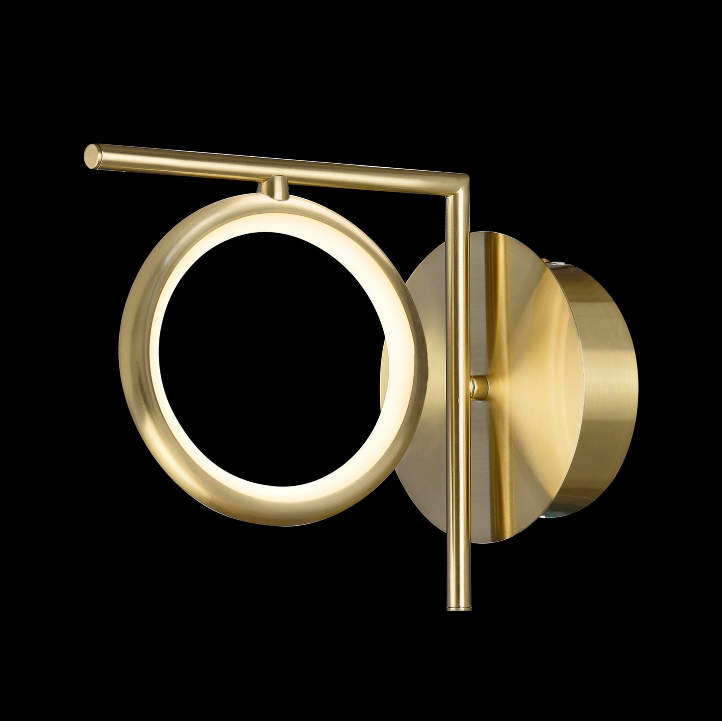 Olimpia Wall Lamp, 8W LED, 3000K, 600lm, IP20, Satin Gold, 3yrs Warranty by Mantra