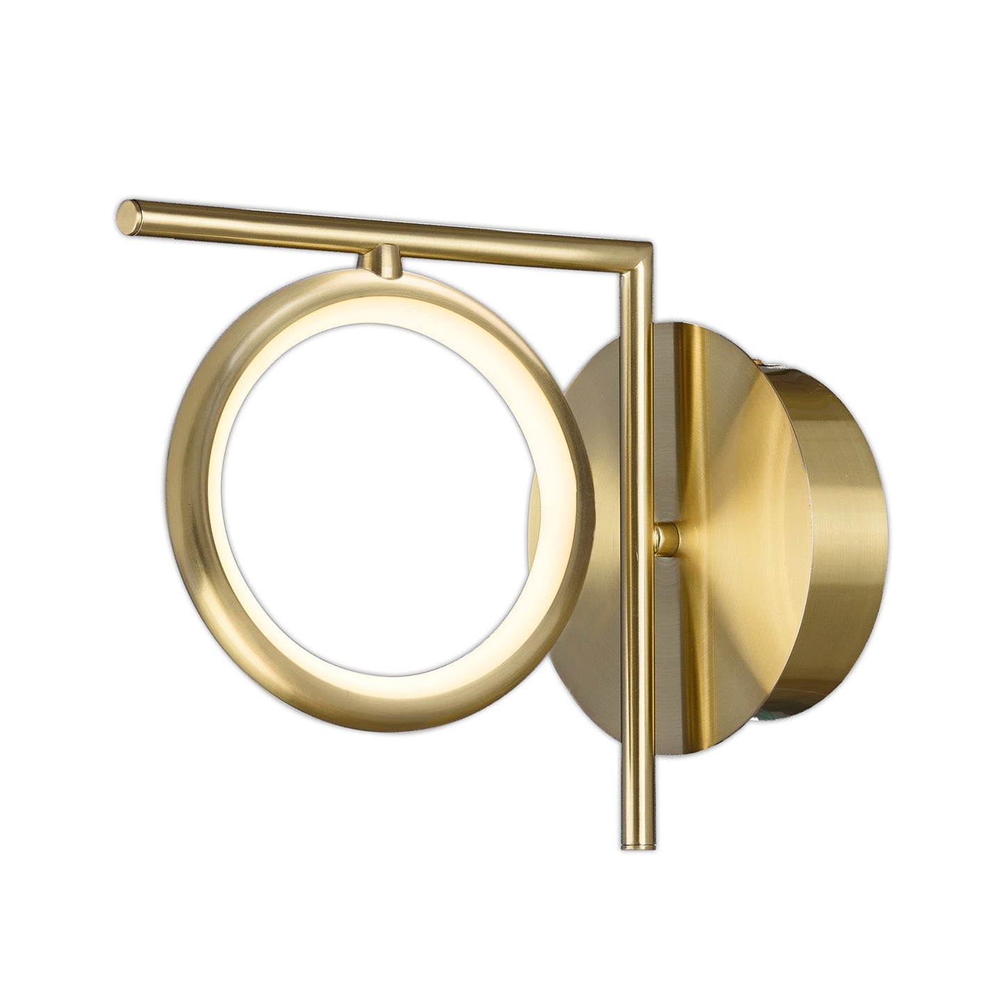 Olimpia Wall Lamp, 8W LED, 3000K, 600lm, IP20, Satin Gold, 3yrs Warranty by Mantra