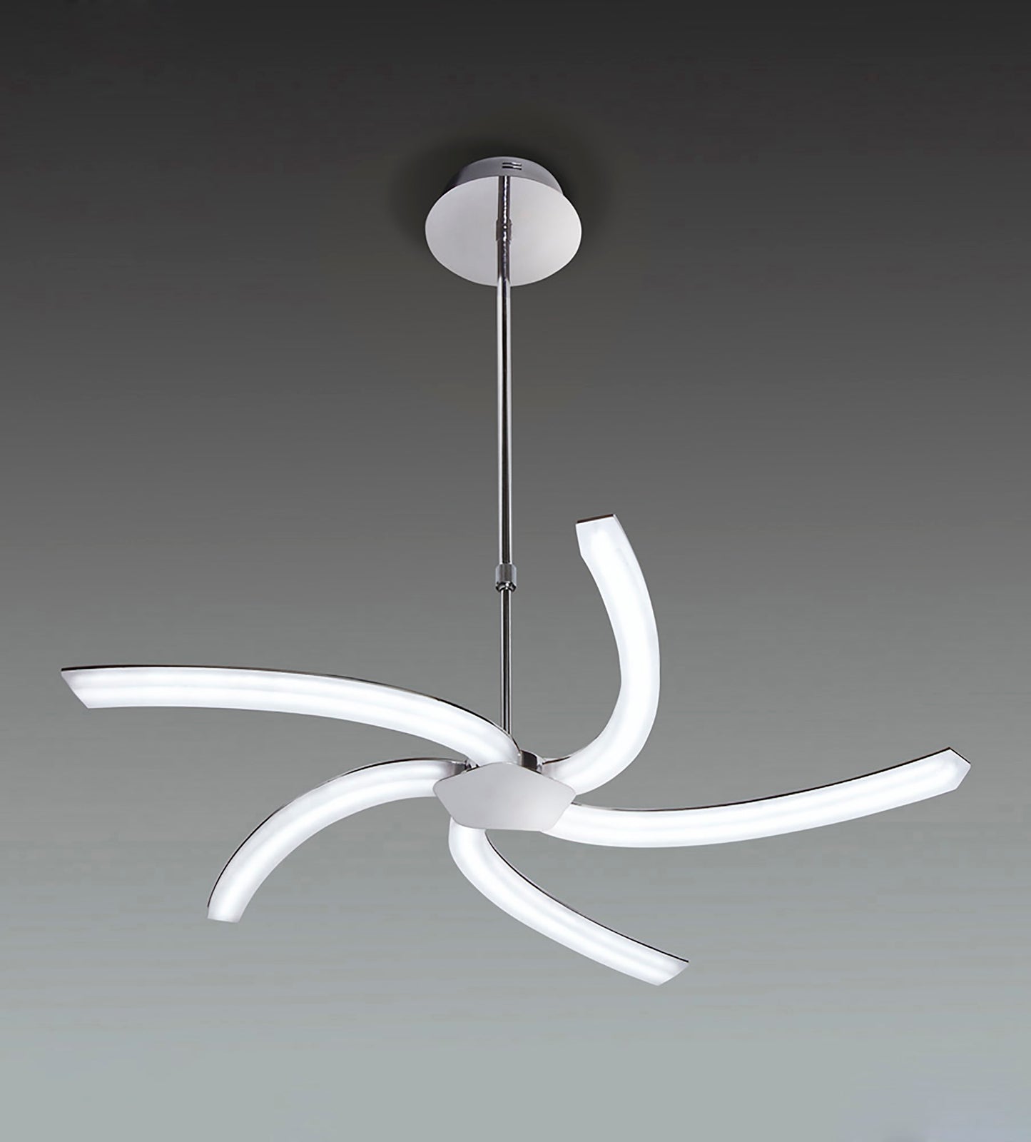 On Telescopic 30W LED 3000K, 3000lm, Polished Chrome/Frosted Acrylic, 3yrs Warranty by Mantra