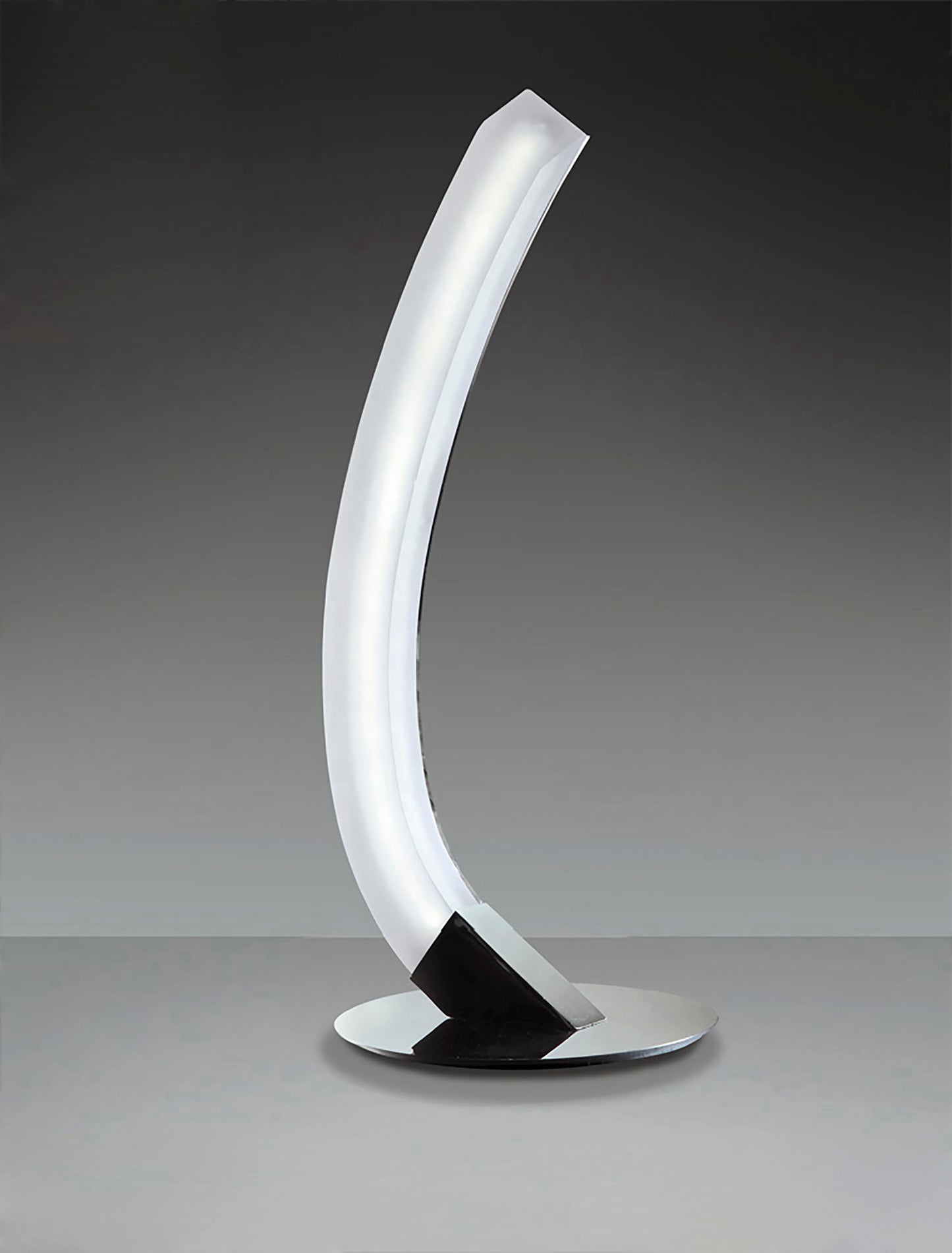 On Table Lamp Right 5W LED 3000K, 500lm, Polished Chrome/Frosted Acrylic, 3yrs Warranty by Mantra