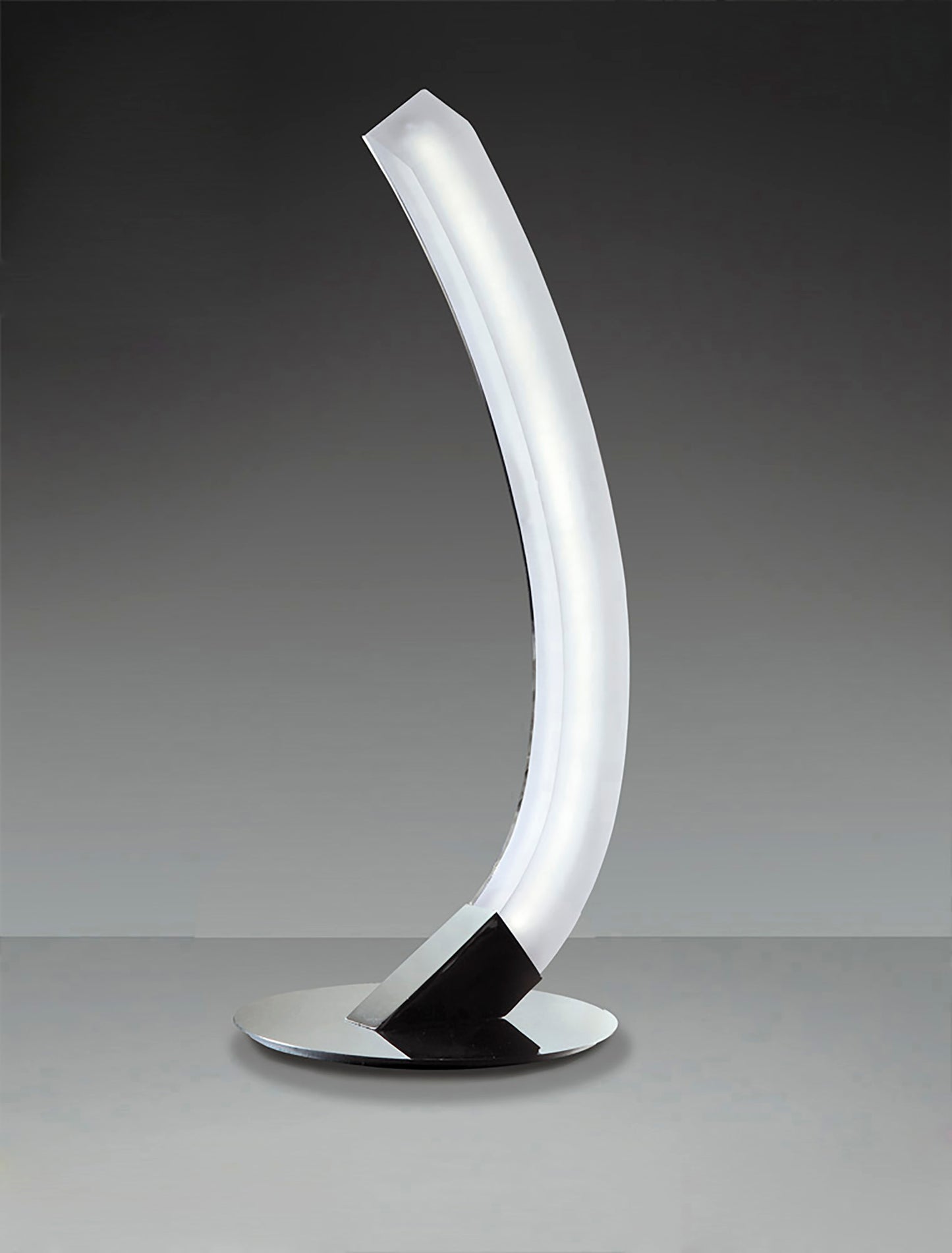 On Table Lamp Left 5W LED 3000K, 500lm, Polished Chrome/Frosted Acrylic, 3yrs Warranty by Mantra