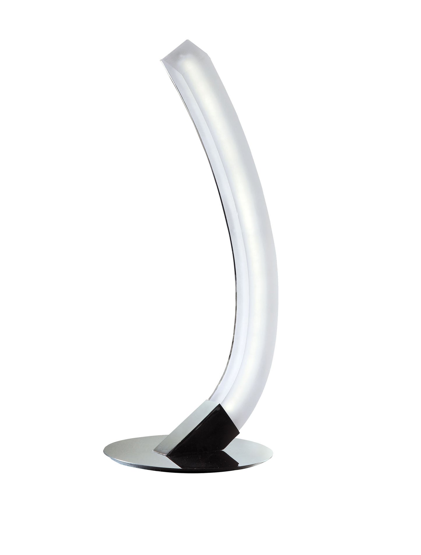 On Table Lamp Left 5W LED 3000K, 500lm, Polished Chrome/Frosted Acrylic, 3yrs Warranty by Mantra