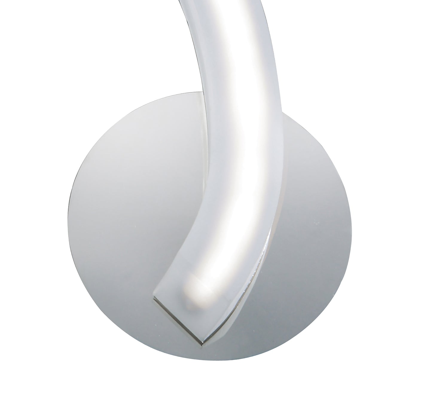 On Wall Lamp Left Switched 5W LED 3000K, 500lm, Polished Chrome/Frosted Acrylic, 3yrs Warranty by Mantra