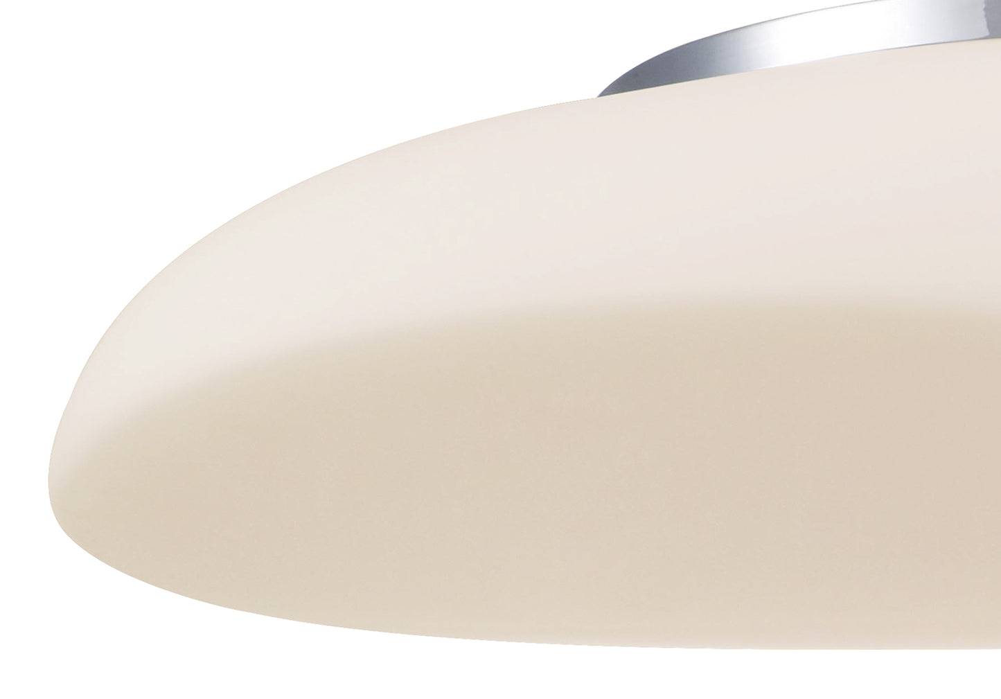 Opal Oval Pendant 4 Light E27, Polished Chrome/Frosted White Glass by Mantra