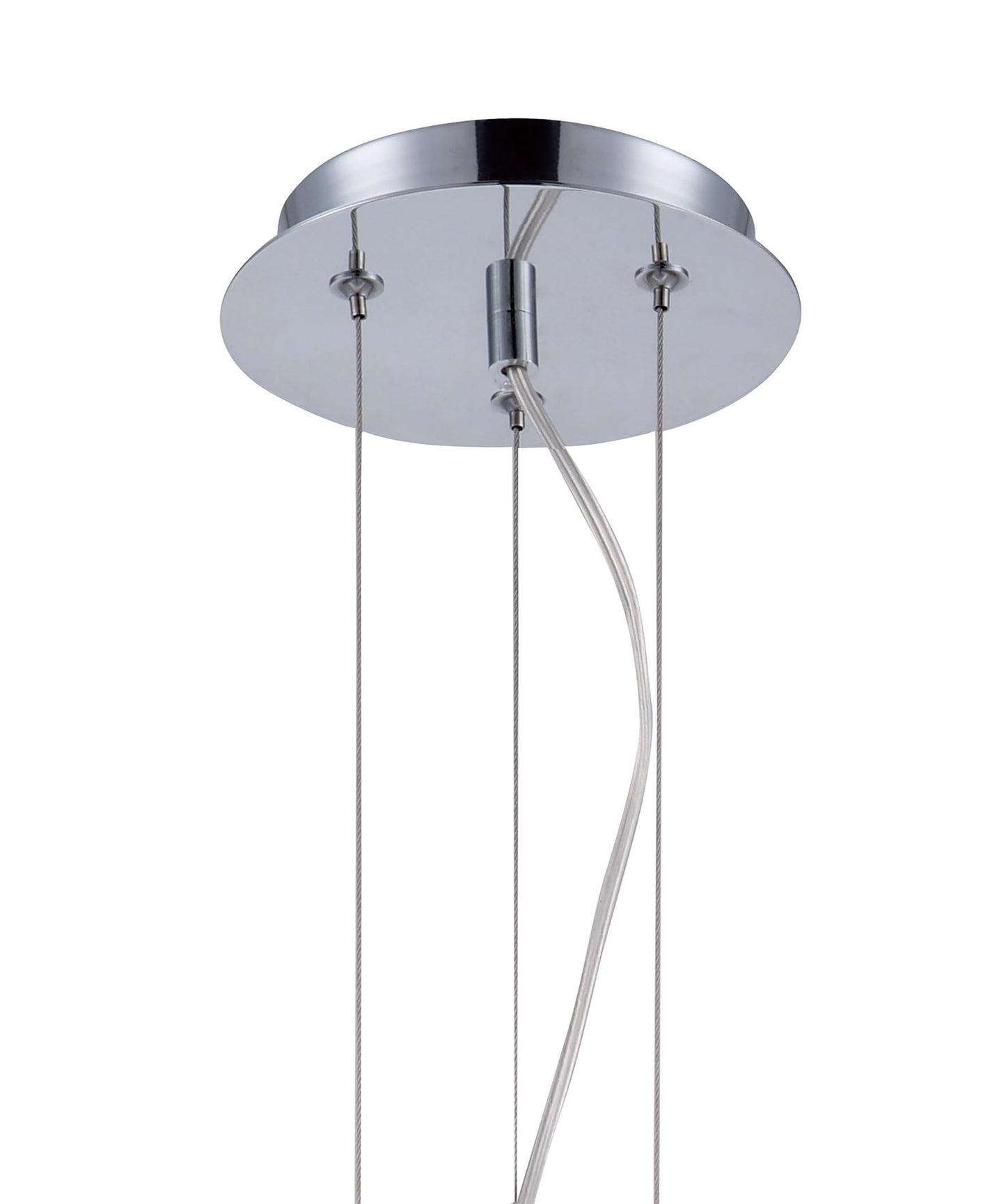 Opal Pendant 3 Light E27, Polished Chrome/Frosted White Glass by Mantra