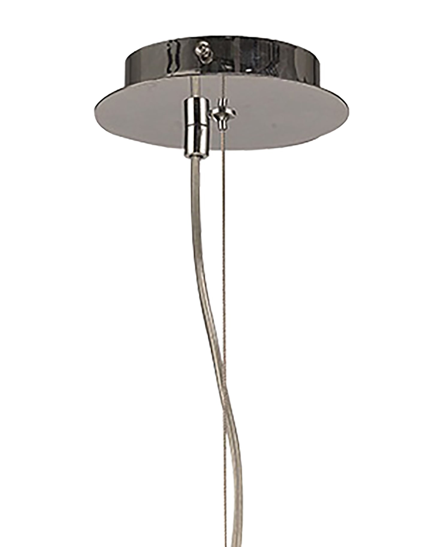 Opal Pendant 1 Light E27, Polished Chrome/Frosted White Glass by Mantra